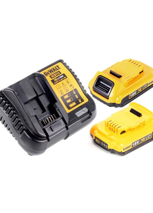 Scie sabre à batterie Dewalt DCS 380 D2 scie alternative 18 V + 2x batteries 2,0 Ah + chargeur