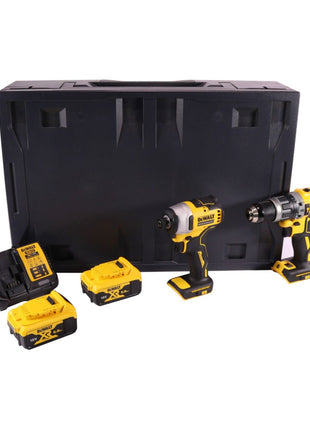 Dewalt DCD 796 P2MD Akku Schlagbohrschrauber 18 V 70 Nm Brushless + DCF 809 Akku Schlagschrauber 18 V 190 Nm 1/4" Brushless + 2x Akku 5,0 Ah + Ladegerät + Maxi D-Box