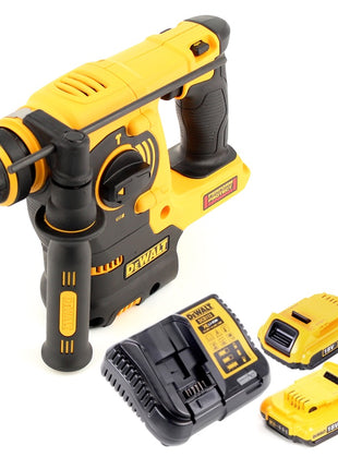 DeWalt DCH 253 D2 Akku Kombi Bohrhammer 18 V 2,1 J SDS plus + 2x Akku 2,0 Ah + Ladegerät - Toolbrothers