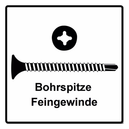 SPAX GIX-D 3,5 x 25 mm Vis pour cloisons sèches - 5000 pièces (5x 1991170350256)