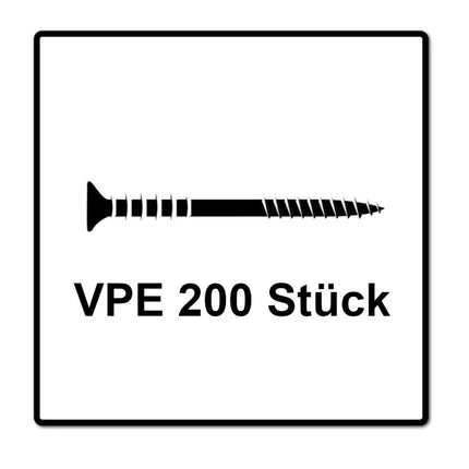 SPAX Vis de réglage  6,0 x 80 mm - 200 pièces (2x 161010600803) filetage de réglage avec rainures de retenue tête plate T-STAR Plus 4Cut WIROX