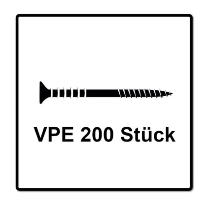 SPAX Vis d'ajustement 6,0 x 130 mm - Filetage avec rainures de maintien - Tête plate - T-STAR Plus - 4Cut - WIROX - 500pcs. (5x 161010601305)