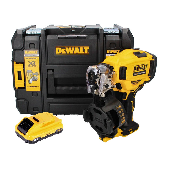 Cloueur à bobine DeWalt DCN 45 RNNT 18 V 19 - 44 mm sans balais + 1x batterie 3,0 Ah + TSTAK - sans chargeur