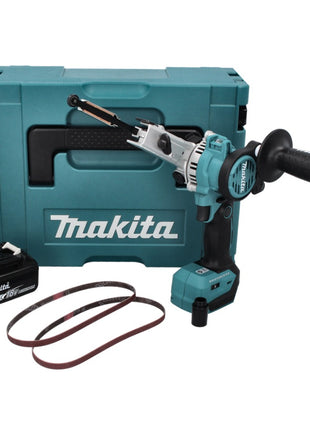 Makita DBS 180 G1J Ponceuse à bande sans fil 9 x 533mm 18V  + 1x  Batterie 6,0 Ah + Coffret Makpac - sans chargeur