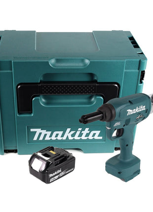 Makita DRV 250 F1J Outil de pose de rivets aveugles sans fil 18 V 20 kN brushless + 1x Batterie 3.0 Ah + Makpac - sans chargeur