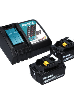 Makita DRV 250 RTJ remachadora ciega a batería 18 V 20 kN sin escobillas + 2x batería 5,0 Ah + cargador + Makpac