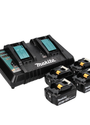 Makita DLX 2140 PMJ, Perceuse DHP 482 62 Nm + DHS 710 Scie circulaire + 4x Batteries 4,0 Ah + Chargeur double + 3x Coffrets