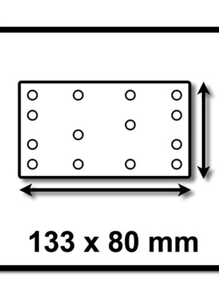 Festool STF 80x133 bandes abrasives Garnet P40 80 x 133 mm 200 pièces (4x 497117) pour curseurs RTS 400, RTSC 400, RS 400, RS 4, LS 130