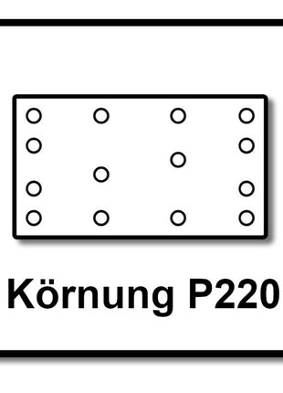 Festool STF 80x133 RU2/50 Bande abrasive Rubin 2 P220 80 x 133 mm, pour ponceuses vibrantes RTS 400, RTSC 400, RS 400, RS 4, LS 130, 200 pcs. (4x 499053)