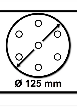 Festool STF D125/8 Schleifscheiben 125 mm Granat P120 GR / 100 Stück ( 497169 ) - Toolbrothers