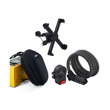 Ninebot Kick Scooter MAX G30D by Segway E- Trottinette électrique 350 W + Serrure à combinaison + Front Bag Sacoche pour guidon + Support de smartphone