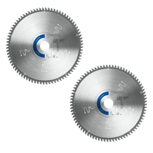 Festool 2x TF80 A Jeux de lames de scie circulaire spéciale 254 x 2,4 x 30 mm (2x 575978) pour scie circulaire de table TKS 80