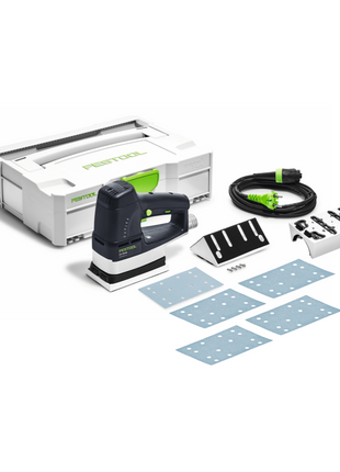 Ponceuse linéaire Festool LS 130 EQ-Plus DUPLEX 260 watts 133 x 80 mm + 1x sabot profilé à rayon R25 + 400x bandes abrasives + Systainer