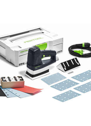 Ponceuse linéaire Festool LS 130 EQ-Plus DUPLEX 260 watts 133 x 80 mm + 1x kit de sabot profilé à monter soi-même + 400x bandes abrasives + Systainer