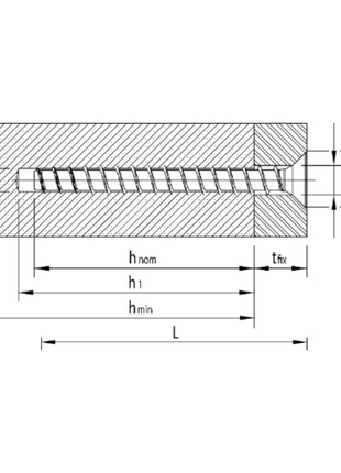 HECO MULTI MONTI plus F Vis d'ancrage 6,0x40mm, Vis à béton, Tête fraisée, T-Drive, Zinguée bleue, A2K, 100 pcs. (49860)