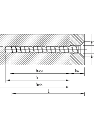 HECO MULTI MONTI plus F Vis d'ancrage 6,0x80mm, Vis à béton, Tête fraisée, T-Drive, Zinguée bleue, A2K, 50 pcs. (48501)