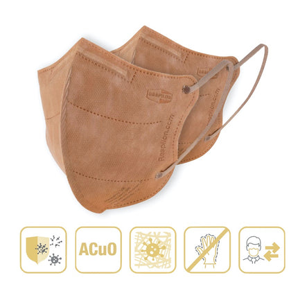 Masque respiratoire VK RespiPro 2 pièces Membrane en nanofibres réutilisables Le revêtement d'oxyde de cuivre bloque 99,7 à 99,9 % des virus Norme européenne RFU 02.075