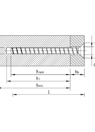 HECO MULTI MONTI plus F Vis d'ancrage, 6,0 x 70mm, Vis à béton, Tête fraisée, Zingué bleu, A2K, 400 pcs. (4x 48499)