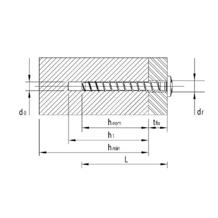 HECO MULTI MONTI plus MS Vis d’ancrage pour rails de montage, 7,5 x 50 mm, Vis à béton, Tête ronde plate, T-Drive, Zinguée blanc, A2K - 400 pcs. (4x 49856)