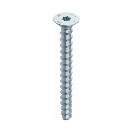 HECO MULTI MONTI plus F anclaje de tornillo 6,0 x 50 mm 400 piezas (4x 48495) tornillo para hormigón, cabeza avellanada, accionamiento en T, galvanizado azul, A2K