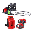 Henx H36LJ16 Tronçonneuse sans fil 40 V 40 cm Brushless + 2x Batteries 7,5 Ah + Chargeur rapide