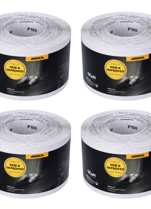 Mirka BASECUT Rouleau de papier abrasif 115 mm x 50 m, P100, 4 pcs. ( 4x 2251100110N )