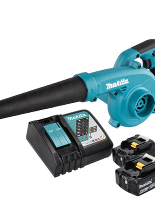 Makita DUB 185 RG Akumulatorowa dmuchawa do liści Dmuchawa 18 V + 2x akumulator 6,0 Ah + ładowarka