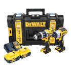 DeWalt DCK 266 P2T Pack Combo sans fil 18V: 1x DCD 796 Perceuse à percussion + 1x DCF 887 Clé à chocs + 2x Batteries 5,0 Ah + Chargeur + TSTAK