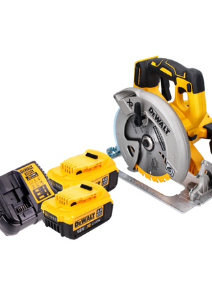 DeWalt DCS 570 M2 Akku Handkreissäge 18 V 184 mm Brushless + 2x Akku 4,0 Ah + Ladegerät - Toolbrothers