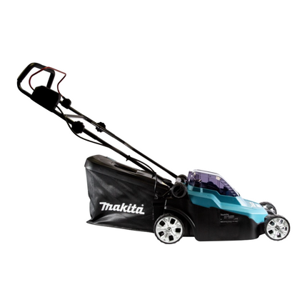 Makita DLM 382 PT2 Tondeuse à gazon sans fil 36 V ( 2x 18 V ) 38 cm 40 l + 2x batterie 5,0 Ah + double chargeur + lame de coupe
