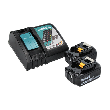 Makita DUB 186 RM souffleur de feuilles sans fil 18 V + 2x batterie 4,0 Ah + chargeur de batterie