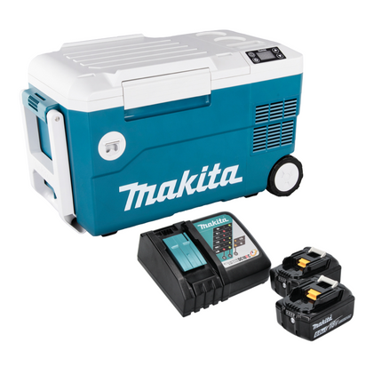 Makita DCW 180 G Glacière et boîte chauffante sans fil 36 V 20 L + 2x Batteries 6,0 Ah + Chargeur
