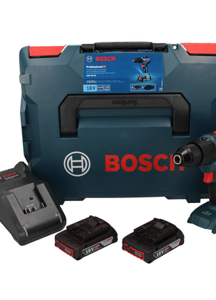 Bosch GSB 18V-55 Professional Trapano avvitatore a batteria 18V 55Nm Brushless + 2x Batterie 2,0 Ah + Caricabatterie +Valigetta L-Boxx ( 06019H5370 )