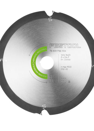 Festool Diamant Kreissägeblatt Abrasive Materials DIA 160 x 1,8 x 20 mm F4 ( 205558 ) für Tauchsägen TS 55 F & TSC 55 K - Toolbrothers