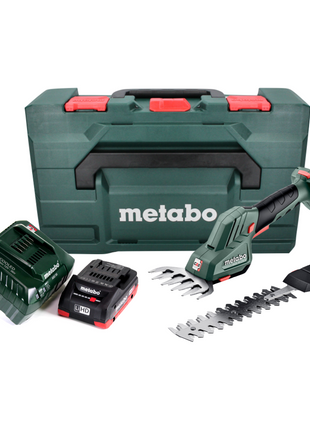 Metabo SGS 18 LTX Q cortacésped y cortasetos a batería 18 V + 1x batería 4,0 Ah + cargador + metaBOX