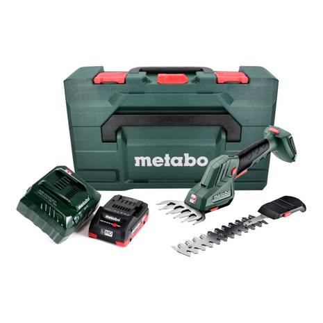 Metabo SGS 18 LTX Q cortacésped y cortasetos a batería 18 V + 1x batería 4,0 Ah + cargador + metaBOX