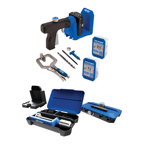 KREG Pocket Hole Jig 520 PRO Taschenloch Bohrschablone + Basis Station + Stufenbohrer + Bit + Schrauben + Zwinge - Toolbrothers