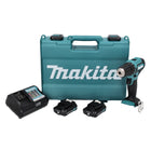 Makita DF333 DWAE 12V Perceuse sans fil max.30 Nm + 2x Batteries 2,0 Ah + Chargeur + Coffret de transport