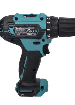 Makita DF333 DWAE 12V Perceuse sans fil max.30 Nm + 2x Batteries 2,0 Ah + Chargeur + Coffret de transport