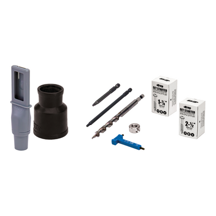 KREG Pocket Hole Jig 720 Gabarit de perçage + Gabarit de perçage micro + Foret étagé + Foret + Vis