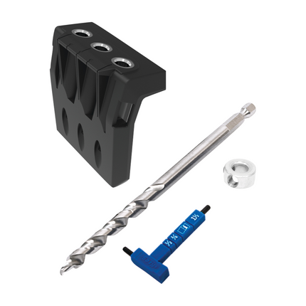 KREG Pocket Hole Jig 720 Gabarit de perçage + Gabarit de perçage micro + Foret étagé + Foret + Vis