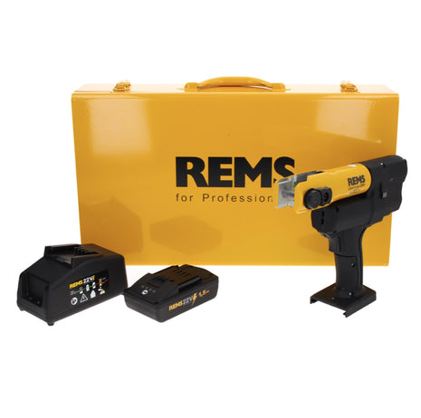 REMS Mini Presse 22 V ACC Basic Pack presse radiale sans fil 21,6 V 22 kN (578010 R220) + 1x Batterie 1,5 Ah + Chargeur + Coffret de transport