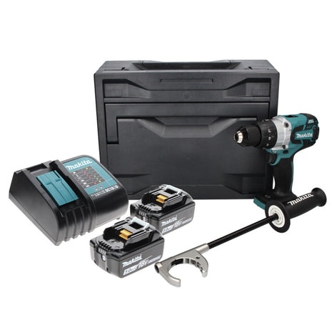 Makita DDF 481 STX Akku Bohrschrauber 18 V 115 Nm Brushless + 2x Akku 5,0 Ah + Ladegerät + Makbox