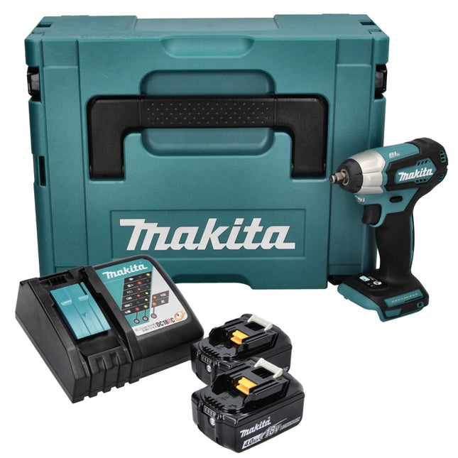 Clé à chocs sans fil Makita DTW 180 RMJ 18 V 180 Nm 3/8" Brushless + 2 batteries 4,0 Ah + chargeur + Makpac