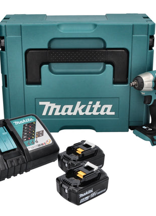 Makita DTW180RF1J Boulonneuse à choc 180Nm 18V 3/8" Brushless + 2x Batteries 5,0Ah + Chargeur + Coffret Makpac