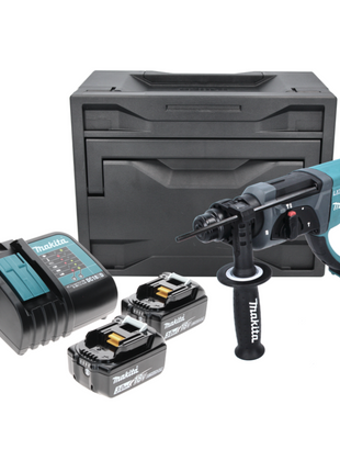 Makita DHR 202 SFX Perforateur sans fil 18 V 2,0 J SDS Plus + 2x Batteries 3,0 Ah + Chargeur + Makbox