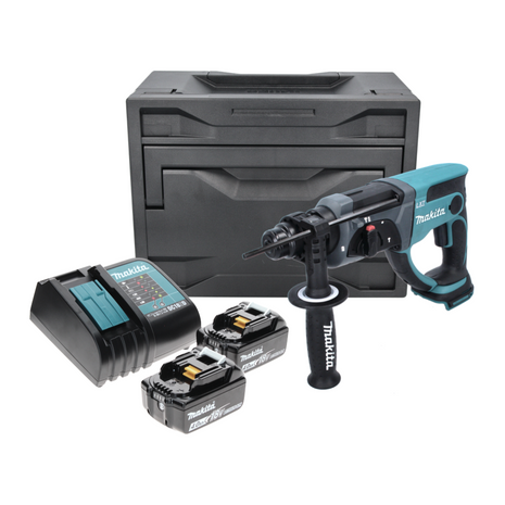 Makita DHR 202 Z Perforateur burineur sans fil 18V 2.0J SDS Plus Solo - sans batterie, sans chargeur