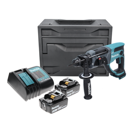 Makita DHR 202 STX Perforateur sans fil 18 V 2.0 J SDS Plus + 2x Batteries 5.0 Ah + Chargeur + Makbox