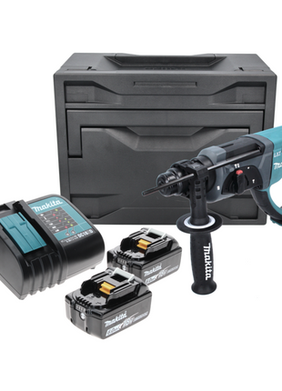 Makita DHR 202 SGX Perforateur sans fil 18 V 2,0 J SDS Plus + 2x Batteries 6,0 Ah + Chargeur + Makbox