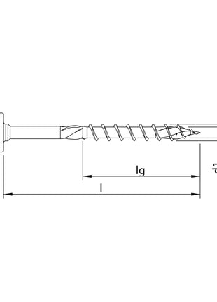 HECO TOPIX plus tornillos profesionales para construcción en madera 8,0 x 180 mm 200 piezas (4x 61306) tornillo para madera con rosca parcial, cabeza con arandela, accionamiento en T, galvanizado azul, A3K